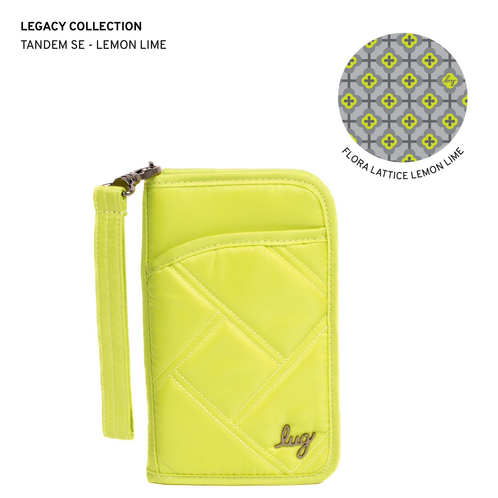 Legacy Collection Tandem SE RFID Wallet - LEMON LIME - 24239_LegacyTandemSE_LemonLime_Angle_01
